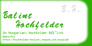 balint hochfelder business card